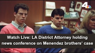 Live LA District Attorney to hold a news conference on the Menendez brothers’ case [upl. by Notse498]