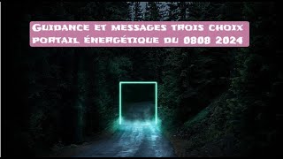 portail du 0808 du 88 du 08082024 guidance et message trois choix message tarot guidance [upl. by Sinnal]