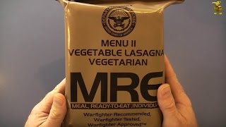 MRE Review  Menu 11  Vegetable Lasagna 2012 [upl. by Harraf]