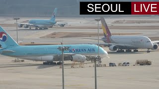 🔴 Airport Live Seoul Incheon South Korea Asiana A380 United Airlines 777 Delta [upl. by Junna]