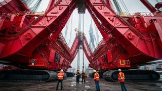 How To Assemble The Largest Crane Extreme Dangerous Oversized Heavy Transportation [upl. by Salena]