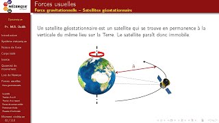 Applications de la force gravitationnelle  Satellite géostationnaire troisième loi de Kepler [upl. by Eduard666]