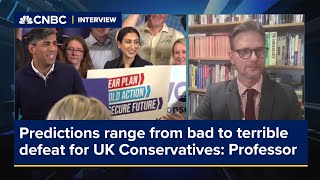 Predictions range from bad to terrible defeat for UK Conservatives Professor [upl. by Nuli]