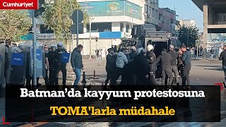 Batman’da kayyum protestosuna TOMAlarla müdahale [upl. by Dnomad]