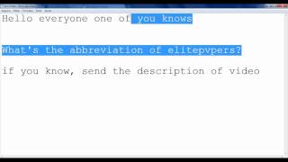 Whats the abbreviation of elitepvpers [upl. by Assyl]