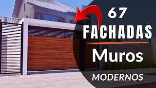 🧧 Preparese para se Surpreender 67 Espetaculares Fachadas de Muros em Casas Modernas [upl. by Fanchie397]