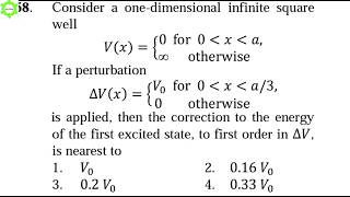 NET DEC 2017 Physics SOL ¦¦ Q58 ¦¦ Quantum Mechanics ¦¦ Perturbation Theory ¦¦ [upl. by Neelya]