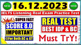 IELTS LISTENING PRACTICE TEST 2023 WITH ANSWERS  16122023 [upl. by Reniar529]