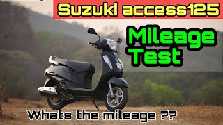 Suzuki access 125 Mileage test  Mileage onroad [upl. by Silisav279]