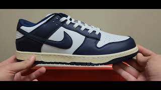 Nike Dunk Low Vintage Navy DD1503115 Unboxing Review From Hifootru By RepKickz [upl. by Lupee]