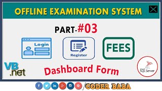 Offline Examination System  Best VBNET Project 2020 Tut 03 Dashboard CODERBABA [upl. by Aibonez882]