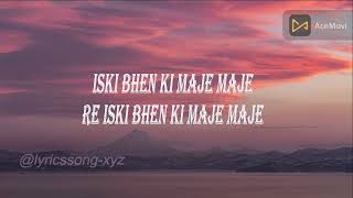 Iski Bhen Ki Maje Maje Official lyrics Song Preet Sandhu Nisha  New Haryanvi Song 2024 majemaje [upl. by Nnyroc]