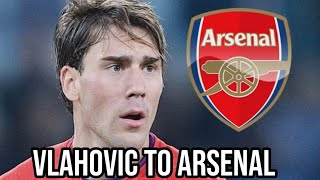 Vlahovic transfer to Arsenal  Juventus Striker to Arsenal news [upl. by Ihtac301]