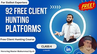 Class 4 Free Export Client Hunting from LinkedIn sialkot export awais [upl. by Eenerb]