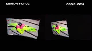 AORUS CV27F 165hz vs AOC 24G2U 144hz [upl. by Slaohcin4]