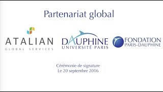 Partenariat global avec le groupe ATALIAN et luniversité ParisDauphine [upl. by Cormick]