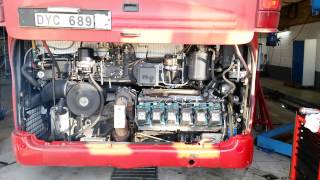 Scania engine start no exhaust [upl. by Arrac]