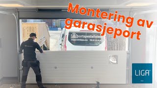 Montering av garasjeport LIGA 31cm torsjon [upl. by Adyht]