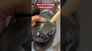 How to repair amp Regloss Patent Leather Visit TheFlyCleanersATLcom jordan restoration [upl. by Sinnoda]