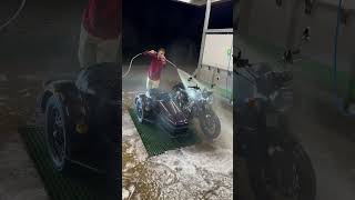 Washing our new Royal Enfield Interceptor 650 with Velorex 563 sidecar [upl. by Larina]