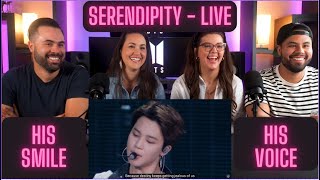 First time ever watching BTS “Serendipity LIVE”  ITS JIMIN TIME BDay Vid Part 1  Couples React [upl. by Amzu]