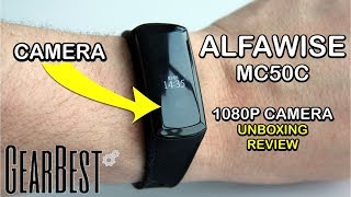 Alfawise MC50C 1080P Camera Bracelet Unboxing and Review from Gearbestcom [upl. by Htrahddis]