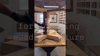 Staining a solid wood piece of furniture Here’s an important tip How to stain wood 🪵 diy finish [upl. by Cyndi]