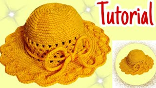 Sombrero TEJIDO A CROCHET paso a paso EN TODAS LAS MEDIDAS [upl. by Lot114]