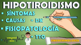 HIPOTIROIDISMO FISIOPATOLOGÍA Síntomas SubclínicoCongénitode HashimotoDiagnóstico y Tratamiento [upl. by Irita]