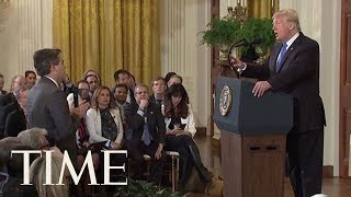 FULL Exchange Of President Trumps Clash With CNNs Jim Acosta  TIME [upl. by Heyde]