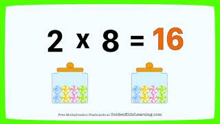 How to Teach Multiplication Easy  2 Times Table  Golden Kids Learning [upl. by Eidorb]