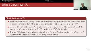 Elliptic Curve Cryptography [upl. by Nylirrej663]