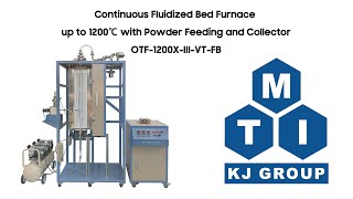 Continuous Fluidized Bed Furnace up to 1200℃ with Powder Feeding and Collector  OTF1200XIIIVTFB [upl. by Olodort460]