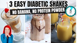 3 EASY Diabetic Shake Recipes WITHOUT Banana or Protein Powder  Low Carb Diabetic Smoothies [upl. by Najtsirk]