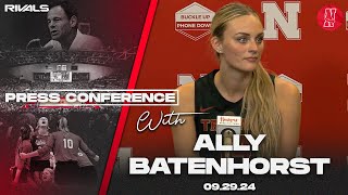 Nebraska Volleyball Ally Batenhorst press conference after returning to Nebraska Sept 29 2024 [upl. by Aelaza]