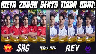 META ZHASK SEKYS TIADA UBAT❗ SRG VS REY GAME 1 MPL MY SEASON 14 [upl. by Irvin]