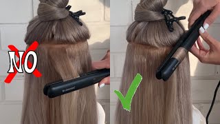 How to curl hair with flat iron Curls tutorial [upl. by Kcorb]