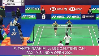 Pearly TanThinaah Muralitharan vs Lee Chia HsinTeng Chun Hsun  Badminton 2024 [upl. by Nidorf926]