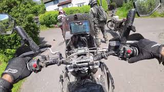 Salisbury Plain green lanes and byways Bike drop and Whiskey throttle during charity group ride [upl. by Kopans792]