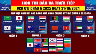 Lịch Thi Đấu Và Trực Tiếp VCK U17 Châu Á 2025 Ngày 3110  U17 Việt Nam Và Giấc Mơ World Cup [upl. by Nagek]