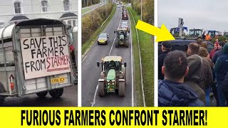 Welsh Farmers CONFRONT Keir Starmer In One Of A Kind Protest TODAY In Wales [upl. by Irami]