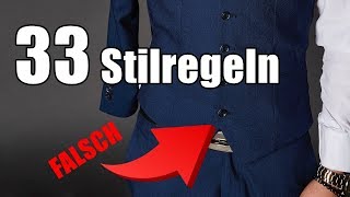 33 STILREGELN Für Männer  Mode amp Etikette [upl. by Garv]