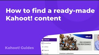 How to find a ready made Kahoot content [upl. by Etat189]