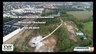 Schornstein Sprengung Neustadt TVF 25092019 [upl. by Artimed]