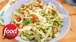 How to Make Marcelas Cilantro Pesto Pasta Salad  The Kitchen  Food Network [upl. by Barnabas]