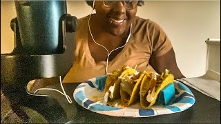 ASMR Homemade tacos Mukbang No talking eating sounds  Virgoqueenasmr [upl. by Kidder]