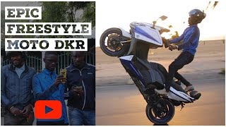 EPIC Freestyle Moto Dans Les Rues de Dakar avec DORO TMAX  IAMOG Productions [upl. by Enytsuj]