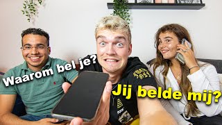 Vrienden Met Elkaar Laten Bellen Prank BOZE REACTIES [upl. by Nirak]