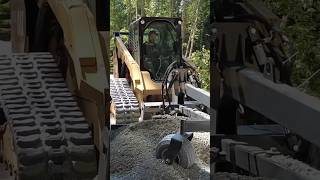 Skidsteer turned road grader [upl. by Lapotin]