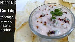 yoghurt dip for chips fritters nachos snacks  Nachos dip  Dahi Chutney recipe [upl. by Hurleigh]